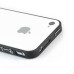 0.7mm Extra Slim with Side Botton Screw - Free Clip - On Metal Bumper Case for iPhone 4 iPhone 4S - Black