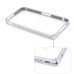0.7mm Extra Slim with Side Botton Screw - Free Clip - On Metal Bumper Case for iPhone 4 iPhone 4S - Silver