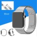 1:1 Original Stainless Steel Butterfly Lock Link Bracelet Watch Band for Apple Watch 38 mm - Silver