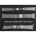 1:1 Original Stainless Steel Butterfly Lock Link Bracelet Watch Band for Apple Watch 38 mm - Silver