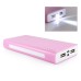 12000 mAh Portable 2-Port Backup External Battery Mobile Charger Power Bank with Led Indicator Smartphone/Tablet - Pink