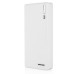 12000 mAh Portable 2-Port Leather Grain Backup External Battery Mobile Charger Power Bank with Led Indicator Smartphone/Tablet - White