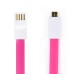 1.2M Magnet Micro USB Sync Data Transfer And Charging Cable For Samsung S4 S3 Note 2 - Magenta