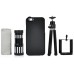 12 X Metal Telephoto Lens With Extendable Tripod and A Matte Hard Case For iPhone 6 Plus- Silver