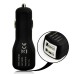 1A Car Cigarette Power Charger With 2-Port USB For iPhone IPod Samsung - Black