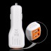 1A Car Cigarette Power Charger With 2-Port USB For iPhone IPod Samsung - White