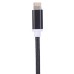 1 M 2 In 1 Sturdy Hemp Rope Sync Charging Cable for Micro USB and 8 pin Lighning - Black