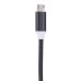 1 M 2 In 1 Sturdy Hemp Rope Sync Charging Cable for Micro USB and 8 pin Lighning - Black