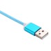 1 M 2 In 1 Sturdy Hemp Rope Sync Charging Cable for Micro USB and 8 pin Lighning - Blue