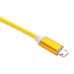 1 M 2 In 1 Sturdy Hemp Rope Sync Charging Cable for Micro USB and 8 pin Lighning - Orange