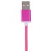 1 M 2 In 1 Sturdy Hemp Rope Sync Charging Cable for Micro USB and 8 pin Lighning - Rose red