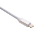 1 M 2 In 1 Sturdy Hemp Rope Sync Charging Cable for Micro USB and 8 pin Lighning - Silver