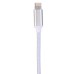 1 M 2 In 1 Sturdy Hemp Rope Sync Charging Cable for Micro USB and 8 pin Lighning - Silver