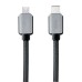 1 m Mesh Design USB 3.1 Type C to Lightning 5 Pin Charging and Sync Cable for The New MacBook 12 inch Samsung Smartphone - Black