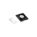 2-In-1 Rear Camera Lens Ring Cover Glass Frame Module And Flash Light Cover Housing Replacement Part For iPhone 5s - Black