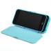 2200mAh Portable Rechargeable Backup Battery Magnetic PU Leather Case With Stand For iPhone 5 / 5S iPhone 5C - Blue