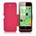 2200mAh Portable Rechargeable Backup Battery Magnetic PU Leather Case With Stand For iPhone 5 / 5S iPhone 5C - Red