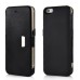 2400mAh Rechargeable External Power Pack with Front Leather Cover for iPhone 5 5s - Black