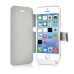2400mAh Rechargeable External Power Pack with Front Leather Cover for iPhone 5 5s  - White