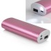 2800 mAh USB Charger Port with Led Light Indicator for Smartphone - Pink