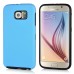 2 In 1 Detached  Black TPU And Plastic Protective Cell Phone Back Case For Samsung Galaxy S6 G920 - Blue