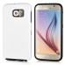 2 In 1 Detached  Black TPU And Plastic Protective Cell Phone Back Case For Samsung Galaxy S6 G920 - White