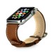 2 In 1 Luxury Genuine Leather Wrist Strap Watch Band Replacement For Apple Watch 42 mm - Brown
