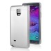 2 In 1 Luxury Slim Matte Aluminum Metal PC Hard Cover Case For Samsung Galaxy Note 4 - Silver