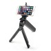 2 In 1 Triple Extendable Smart Phones Portrait Handheld Selfie Stick Monopod And Tabs Stand - Black
