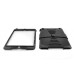 2 in 1 Build-in Stand Silicone Hard Case Cover For iPad Mini 1/2/3 - Grey / Black