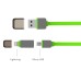 2 in 1 Noodle Pattern Sync Charging and Data Transmission Cable with Dust Cover for iPhone 6/5/5S iPad 5/4 Samsung Galaxy S4/S3 - Green