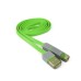 2 in 1 Noodle Pattern Sync Charging and Data Transmission Cable with Dust Cover for iPhone 6/5/5S iPad 5/4 Samsung Galaxy S4/S3 - Green