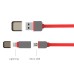 2 in 1 Noodle Pattern Sync Charging and Data Transmission Cable with Dust Cover for iPhone 6/5/5S iPad 5/4 Samsung Galaxy S4/S3 - Red
