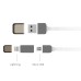 2 in 1 Noodle Pattern Sync Charging and Data Transmission Cable with Dust Cover for iPhone 6 iPhone 5/5S iPad 5/4 Samsung Galaxy S4/S3 - White