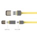 2 in 1 Noodle Pattern Sync Charging and Data Transmission Cable with Dust Cover for iPhone 6 iPhone 5/5S iPad 5/4 Samsung Galaxy S4/S3 - Yellow