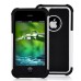 2 in 1 Protective TPU and Plastic Hard Case for iPhone 4/4S-Black and  White Edge