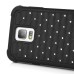 2 in 1 Rhombus Grain Rhinestone - Studded Shockproof PC and Silicone Hybrid Case Cover for Samsung Galaxy S5 G900 - Black