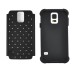 2 in 1 Rhombus Grain Rhinestone - Studded Shockproof PC and Silicone Hybrid Case Cover for Samsung Galaxy S5 G900 - Black