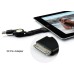 3-In-1 Retractable USB Data Sync Charger Cable to 30 Pin / Micro USB / Mini USB For iPhone 4S / 4 Samsung - Black