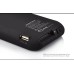 3000mAh External Battery Rubberized Case with Stand / Dual Port for iPhone 4S - Black