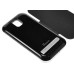 3200mAh Power Bank Case With Leather Flip And Built-In Stand For Samsung Galaxy S4 i9500 - Black