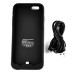 3500 mAh Ultra Slim PC Back Case With Built-In Battery And Stand  For iPhone 6 4.7 inch - Black