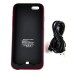 3500 mAh Ultra Slim PC Back Case With Built-In Battery And Stand  For iPhone 6 4.7 inch - Black And Red