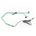 3.5MM Zipper Design In-Ear Earphone with Microphone for iPhone Samsung HTC etc - Green