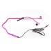 3.5MM Zipper Design In-Ear Earphone with Microphone for iPhone Samsung HTC etc - Magenta