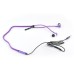 3.5MM Zipper Design In-Ear Earphone with Microphone for iPhone Samsung HTC etc - Purple