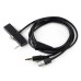 3.5 mm Car Aux Audio USB Sync Data Charger Cable for iPhone 6 4.7 inch - Black