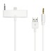 3.5 mm Car Aux Audio USB Sync Data Charger Cable for iPhone 6 4.7 inch - White