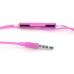 3.5mm Chrome Earphone With Microphone And Volume Control Button - Pink