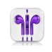 3.5mm Chrome Earphone With Microphone And Volume Control Button - Purple